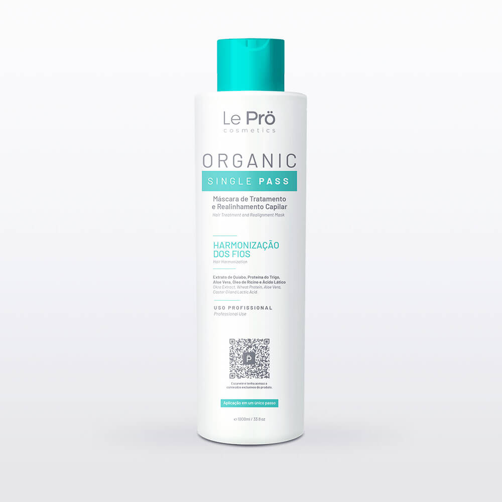 Le Prö - Organic Single Pass - Máscara de Tratamento e Realinhamento Capilar